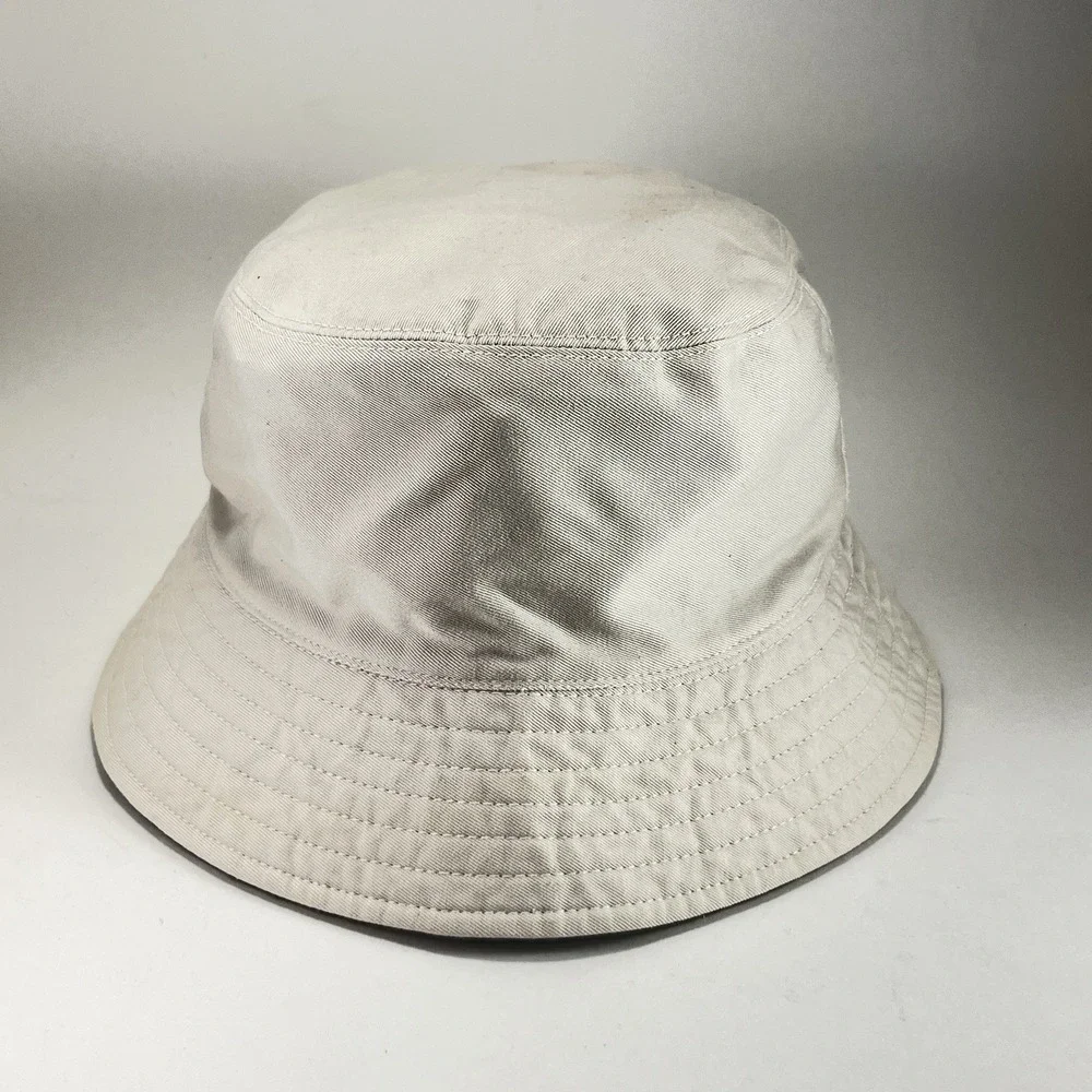Vintage Y2K Bucket Hat Banana Republic Men M/L Khaki Cotton Fishing Safari Cream